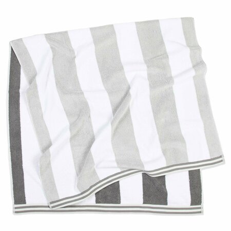 MONARCH BRANDS Aston & Arden Reversible Beach Towel - Light Grey/Dark Grey PNP-REV-CABANA-LG/DG